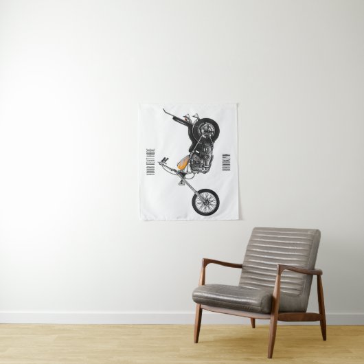 Tenture Illustration de Chopper Motorcycle 1950 (En situation)
