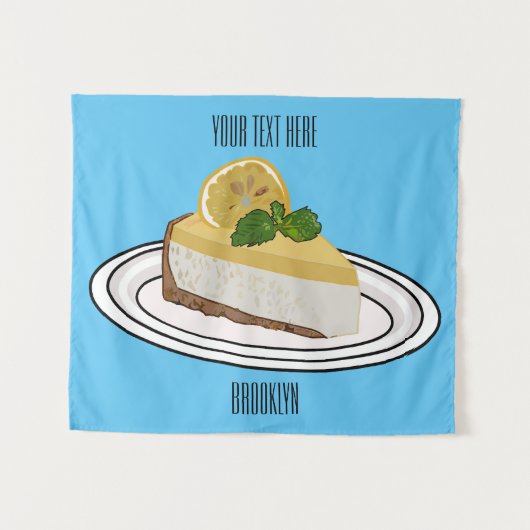 Tenture Illustration de citron cheesecake (Devant (Horizontal))