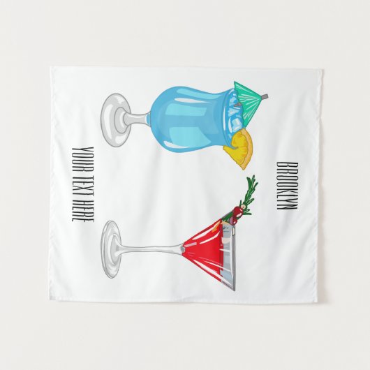 Tenture Illustration de cocktail (Devant (Horizontal))