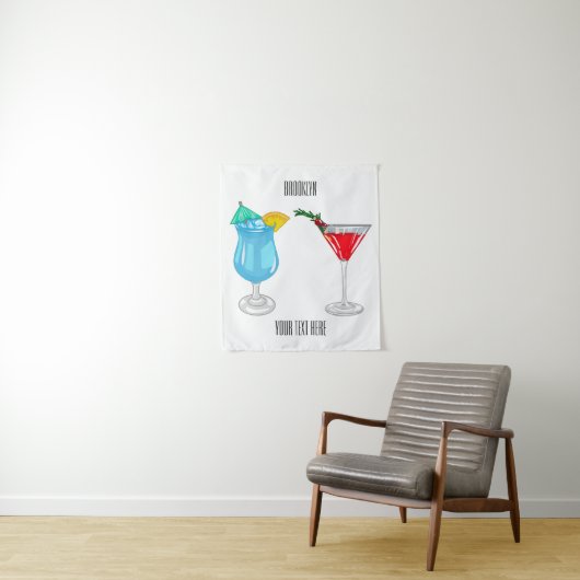 Tenture Illustration de cocktail (En situation)