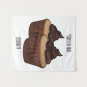 Tenture Illustration de Cupcake (Devant (Horizontal))