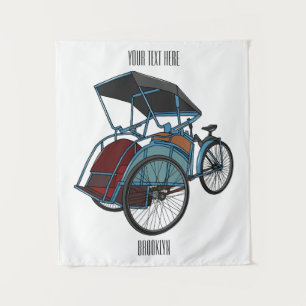 Tenture Illustration de cyclo-pousse