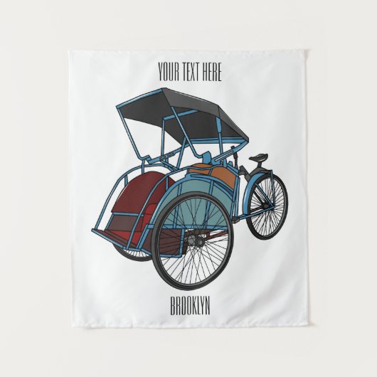 Tenture Illustration de cyclo-pousse (Devant)