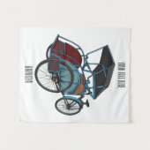 Tenture Illustration de cyclo-pousse (Devant (Horizontal))