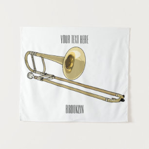 Tenture Illustration de dessin animé de Trombone