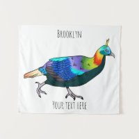 illustration de dessin animé d'oiseau monal de l'H