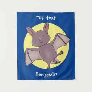 Tenture Illustration de dessin animé d'une chauve-souris b