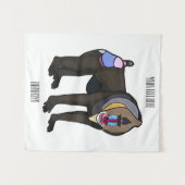 Tenture Illustration de dessin animé Mandrill (Devant (Horizontal))