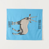 Tenture Illustration de dessin animé Oryx (Devant (Horizontal))