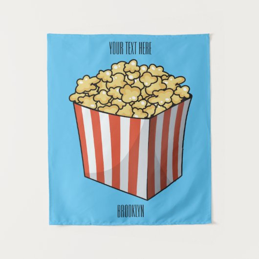 Tenture Illustration de dessin animé Popcorn (Devant)