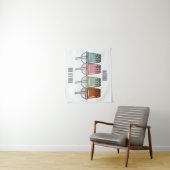 Tenture Illustration de dessin animé pour le thé de bulle (En situation)