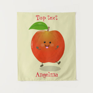 Tenture Illustration de dessin animé sur la pomme de danse
