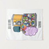 Tenture Illustration de dessin de bonbon (Devant (Horizontal))