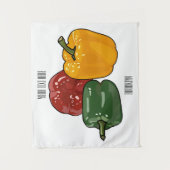 Tenture Illustration de dessin de Capsicum (Devant)