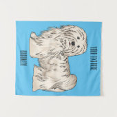 Tenture Illustration de dessin de chien de Havan (Devant (Horizontal))