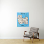 Tenture Illustration de dessin de chien de Havan (En situation)