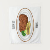Tenture Illustration de dessin de steak (Devant)