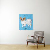 Tenture Illustration de dessin pour chien de Papillon (En situation)