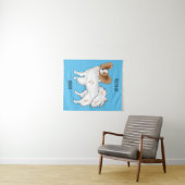 Tenture Illustration de dessin pour chien de Papillon (En situation (horizontale))