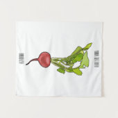 Tenture Illustration de dessin Radish (Devant (Horizontal))