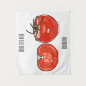 Tenture Illustration de dessin sur la tomate (Devant)