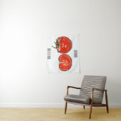 Tenture Illustration de dessin sur la tomate (En situation)
