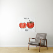 Tenture Illustration de dessin sur la tomate (En situation (horizontale))