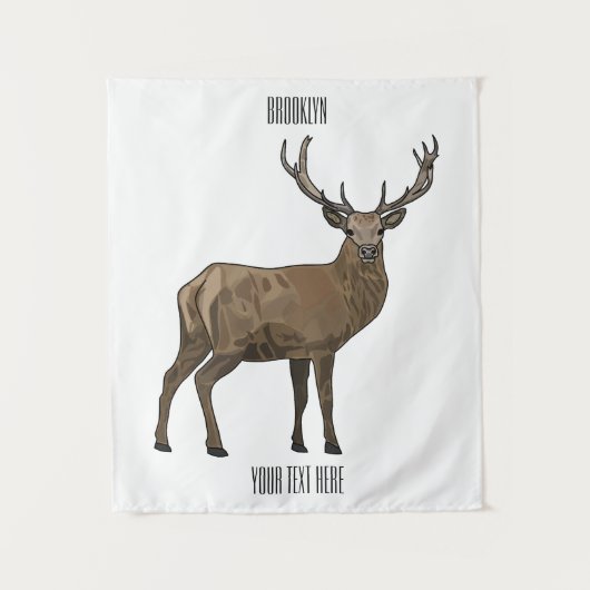 Tenture Illustration de dessin sur le cerf (Devant)