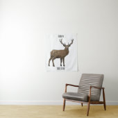 Tenture Illustration de dessin sur le cerf (En situation)