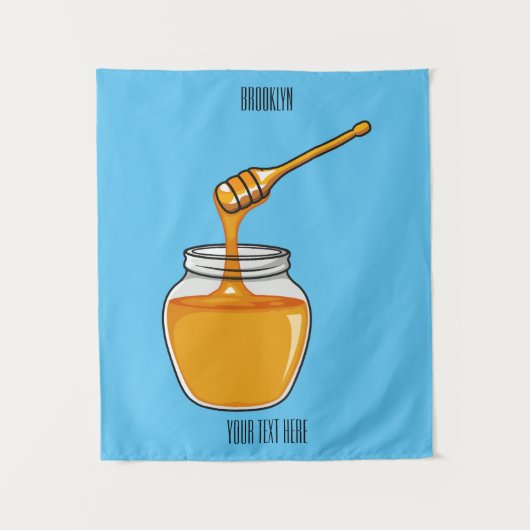 Tenture Illustration de dessin sur le miel (Devant)