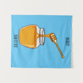 Tenture Illustration de dessin sur le miel (Devant (Horizontal))