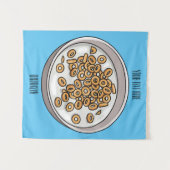 Tenture Illustration de dessin sur les céréales (Devant (Horizontal))