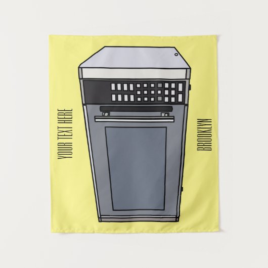 Tenture Illustration de dessin sur micro-ondes (Devant)