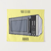 Tenture Illustration de dessin sur micro-ondes (Devant (Horizontal))