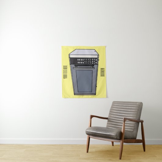 Tenture Illustration de dessin sur micro-ondes (En situation)