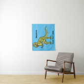 Tenture Illustration de dinosaure T rex drôle (En situation)