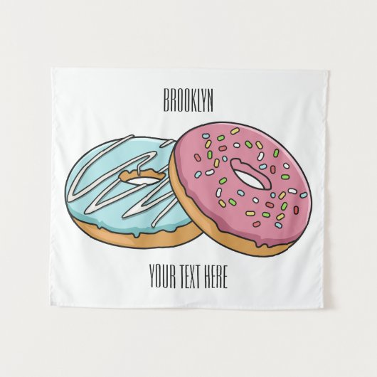 Tenture Illustration de Donut (Devant (Horizontal))