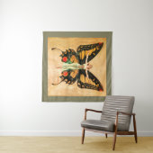 Tenture Illustration de femme volant papillon flapper (En situation (horizontale))