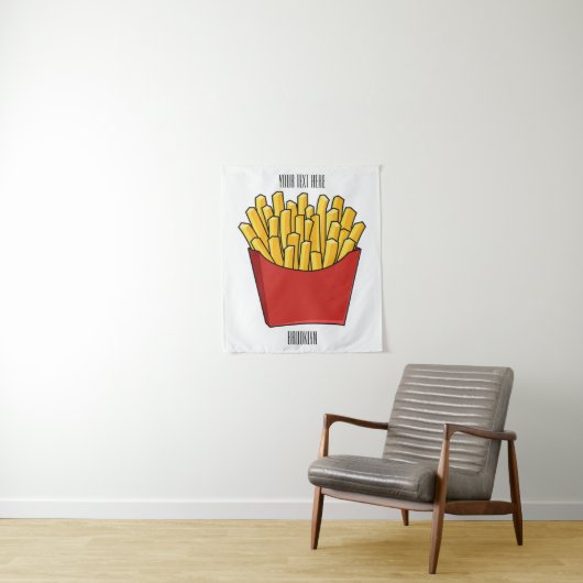 Tenture Illustration de frites (En situation)