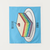 Tenture Illustration de gâteau arc-en-ciel (Devant)