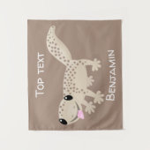 Tenture Illustration de gecko tan tan mignon (Devant)