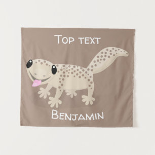 Tenture Illustration de gecko tan tan mignon