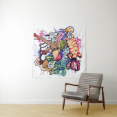 Tenture Illustration de graffiti avec lettres de graffitis (En situation (horizontale))