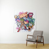 Tenture Illustration de graffiti avec lettres de graffitis (En situation)