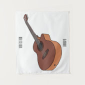 Tenture Illustration de guitare acoustique (Devant)