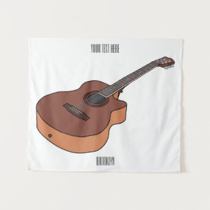 Tenture Illustration de guitare acoustique