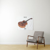 Tenture Illustration de guitare acoustique (En situation (horizontale))