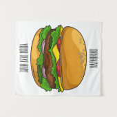 Tenture Illustration de Hamburger (Devant (Horizontal))