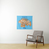 Tenture Illustration de Happy lionfish (En situation (horizontale))