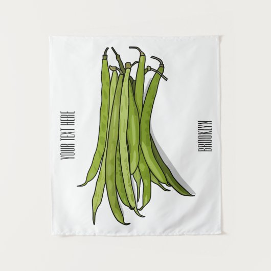 Tenture Illustration de haricots verts (Devant)